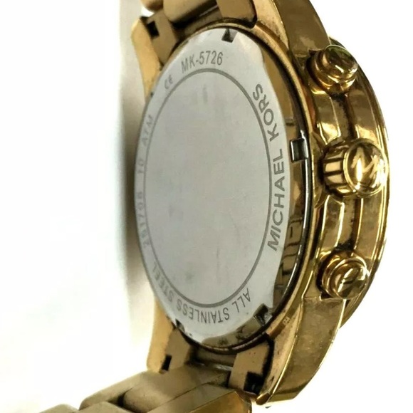 Michael Kors MK5726 Gold Chronograph Unisex Watch - Picture 4 of 8